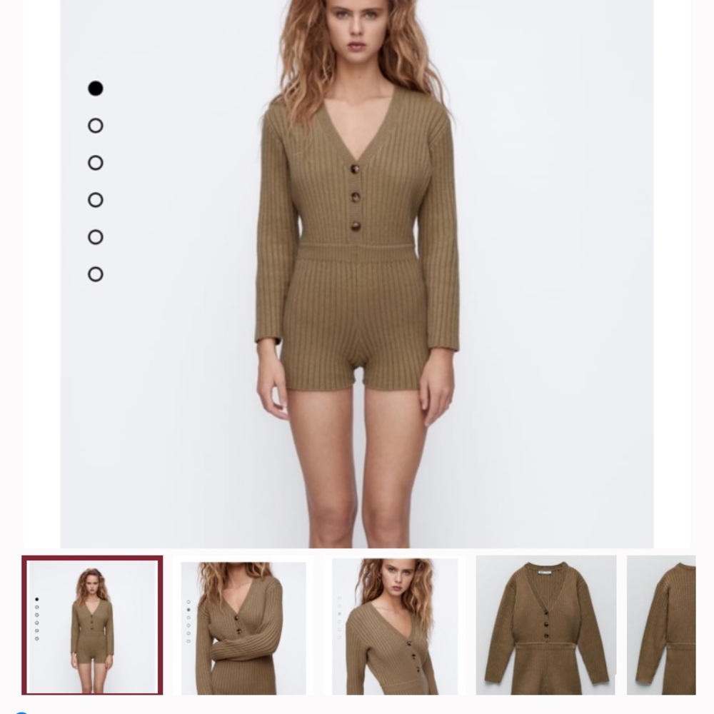 Zara ribbed knit jumpsuit